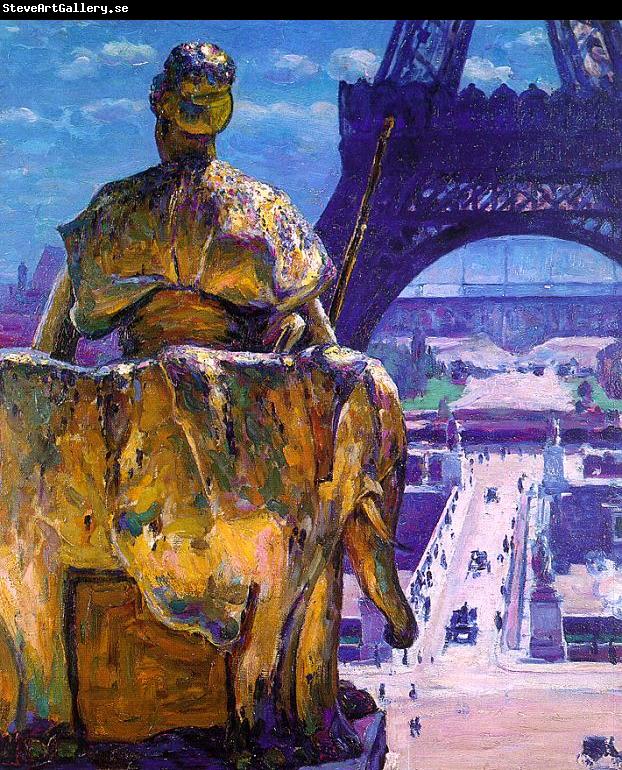 Louis Welden Hawkins The Eiffel Tower as seen from The Trocadero